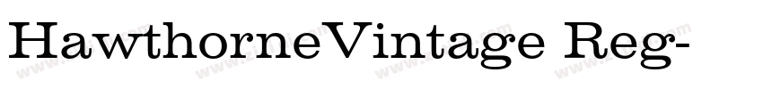 HawthorneVintage Reg字体转换
